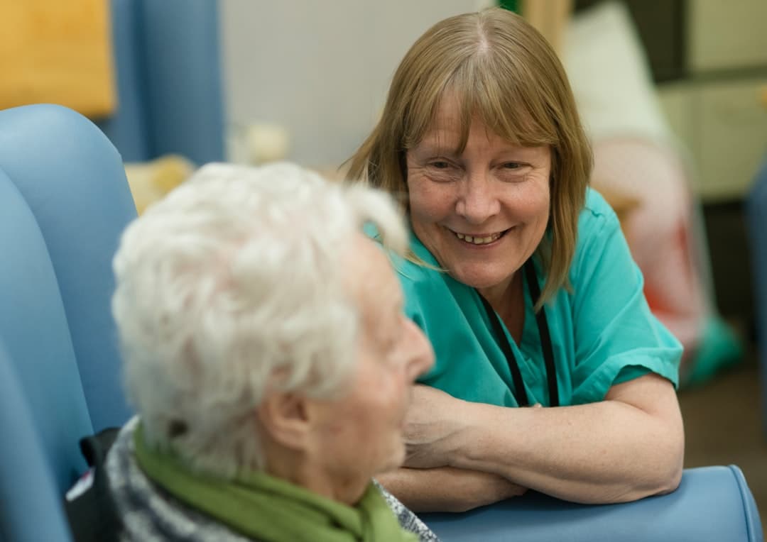 Support worker and client